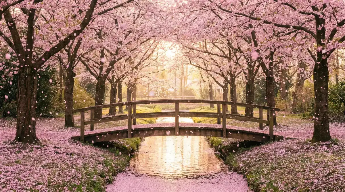 樱花桥畔 - 血战长空电视剧 唯美风景